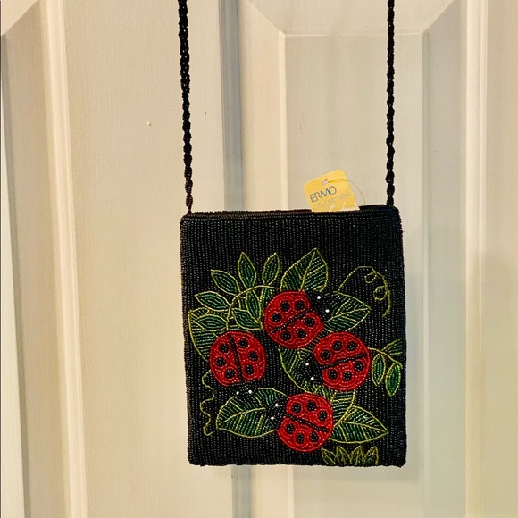 ERMO Collection Beaded Ladybug Crossbody Purse - Picture 7 of 7
